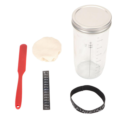 24oz Glass Fermentation Jar Set – Sourdough Starter & Proofing Jar