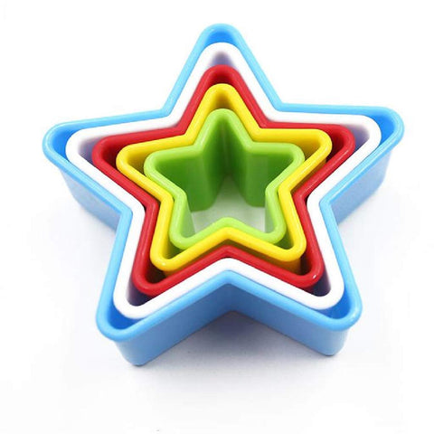 Star-Shaped Plastic Cutter Set (5 PCS) for Baking