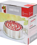 Cake Ring 16 to 30cm Adjustable Round Stainless Steel Cake Mousse Mould Bakeware Tools Decorating Mold Baking - MunchiesHouse
