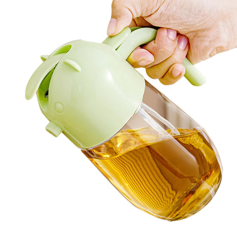 500ml 2 in 1 Olive Oil Sprayer and Oil Dispenser Bottle for Kitchen, Glass Oil Bottle with Premium Nozzle