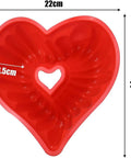 Heart Shape Silicone Cake Mold, Non-Stick and Flexible