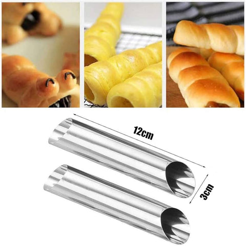 6 Pieces Cannoli Baking Moulds, Stainless Steel Tubes