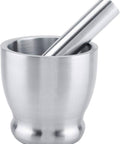 Stainless Steel Mortar and Pestle Set with Lid