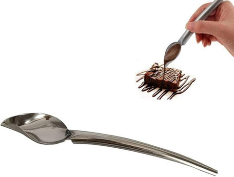 1pc Stainless Steel Decorative Chocolate Spoon, Baking DIY Tool