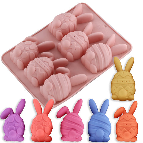 Chocolate Silicon Mold Easter Egg Bunny Nonstick Reusable
