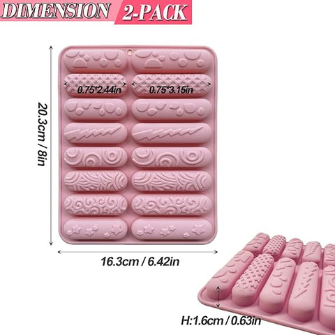 16 Cavities Cereal Bars Baking Mould, Non-stick Chocolate Bar Mold,