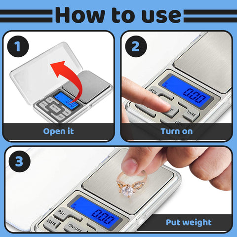 ملعقة ميزان مطبخ رقمي من Accu-Measure - شاشة LCD، دقة من 0.1 غرام إلى 500 غرام