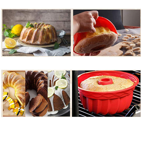 Silicone Cake Pan, Round, 24 cm, Non-Stick, BPA-Free