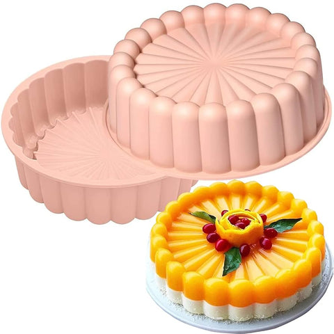 Silicone Charlotte Cake Pan, Reusable Round Baking Molds