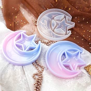 Star Moon Mold Silicone Mould Resin Star Moon Storage Tray Epoxy DIY Art Casting Craft Ornaments