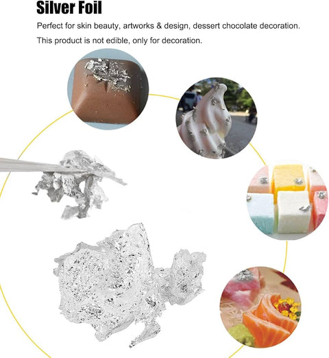 Silver Foil Flakes 2 g – NON-EDIBLE – Decoration Only