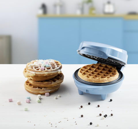 Bestron Mini Waffle Maker – Classic Waffles | 550W | Blue