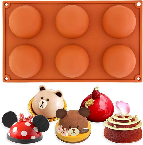 Semi Sphere Silicone Mold 6 Cavity - MunchiesHouse