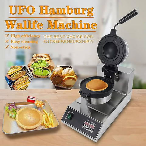 Electric Burger Waffle Maker, Non Stick Panini Press Hamburger Machine Munchies Machine