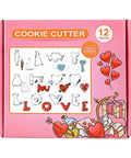 Love Theme Cookie & Fondant Cutter 12Pcs Set Munchies Tools