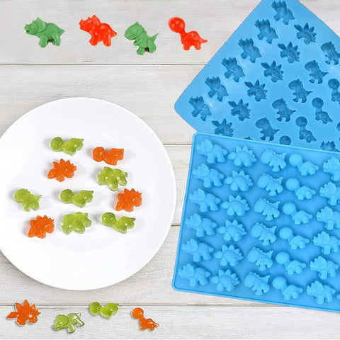 Gummy Dinosaur Molds Silicone, Mini Cute Dinosaur Shaped Candy Chocolate Molds