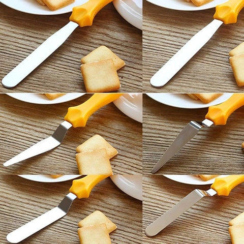 3 in 1 Multi Function Stainless Steel Cake Icing Spatula Set | Decorating Tools Knife Cream Frosting - MunchiesHouse