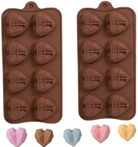 Diamond Heart Silicone Chocolate Mold | Crafting Essentials