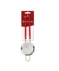 Betty Crocker Strainer with Silicone Handle, Stainless Steel