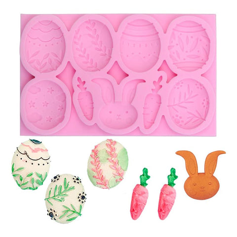 Silicone Resin Mold - Easter Designs - 8.2x13.1x1.2cm