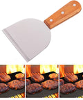 Multi-Function Stainless Steel Spatula Teppanyaki Shovel With Wooden Handle Baking Tool