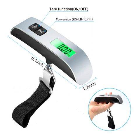 Portable Digital Luggage Scale – 50kg / 110lbs | LCD Display