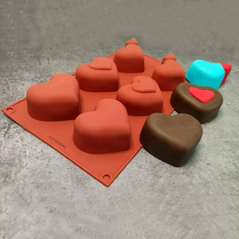 Silicone 6 Cavity Heart Multi Purpose Mold