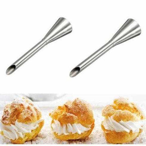 Stainless Steel Piping Nozzle for Baking, Puff Cream Icing Tip, 3pcs
