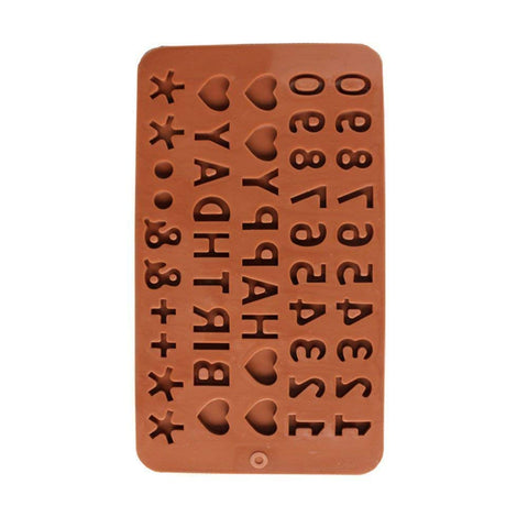 Silicone Letter Mold and Number Chocolate Birthday Cake Decorating Tools