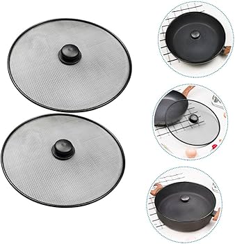 Stainless Steel Splatter Screen for Frying Pan with Handle