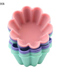 12Pcs/Set Creative Flower Shape Muffin Cup Mold