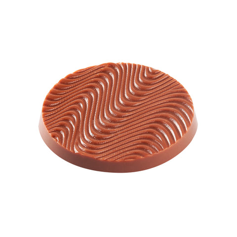 12 Cavities Fluted Wavy Thin Round Cube Shape Polycarbonate PC Chocolate Mold