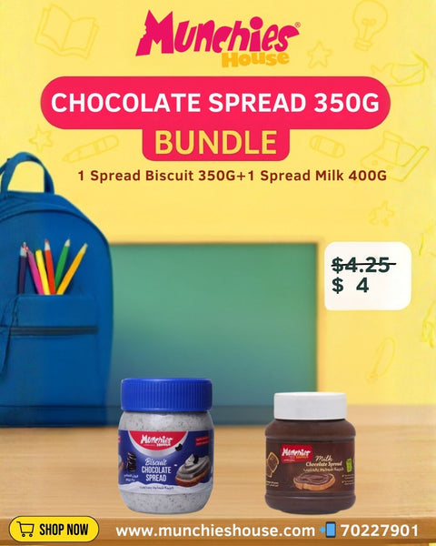 Chocolate Spread 350G Bundle: Milk & Chocolate Biscuit Spread