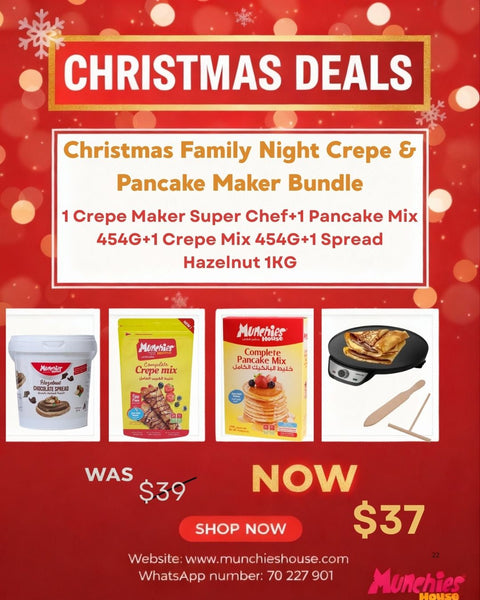 Crepe Maker Super Chef 1200W - Perfect 30cm Crepes Every Time