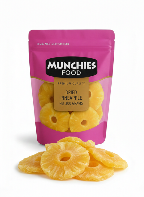 Dried Pineapple Chunks, Nutrient-Rich Snack Munchies Food