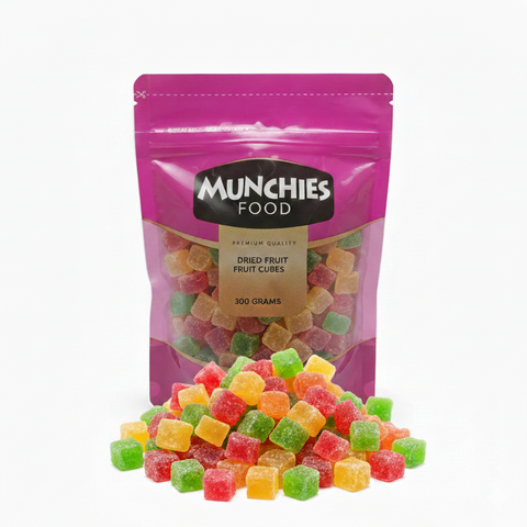 Dried Fruit Cubes-Sweet Fruit Chunks Munchies Food