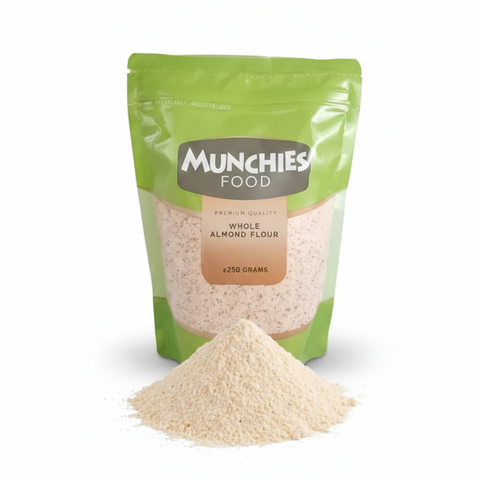 Whole Almond Flour by Munchies Food,Adding a crispy texture when fried or baked. Munchies Food