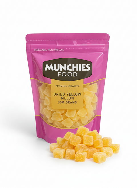 Dried Yellow Melon Slices, Vitamin-Rich & Fiber-Packed Munchies Food
