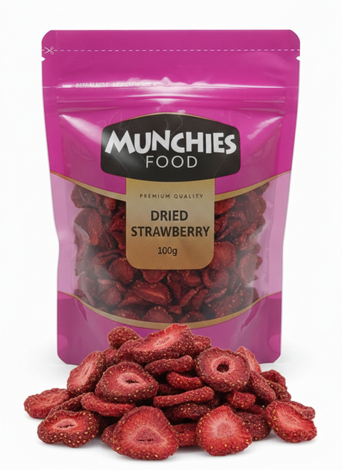 Dried Strawberry- No Added Sugar Munchies Food