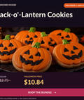 Halloween Jack-o'-Lantern Cookies Bundle: finished dessert inspiration, regular $12.75, sale $10.84