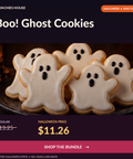 Halloween Boo! Ghost Cookies Bundle: finished dessert inspiration, regular $13.25, sale $11.26