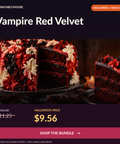 Halloween Vampire Red Velvet Bundle: finished dessert inspiration, regular $11.25, sale $9.56