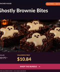 Halloween Ghostly Brownie Bites Bundle: finished dessert inspiration, regular $12.75, sale $10.84
