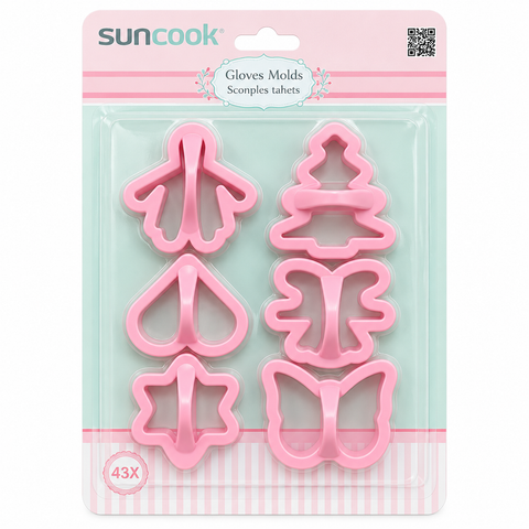 Precision Pastry and Dough Cutter – 6-Piece Set | Blue