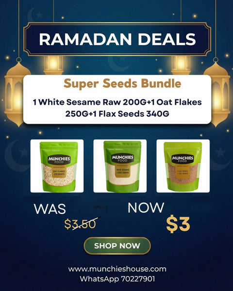 White Sesame Raw - Premium Quality Natural Seeds - MunchiesHouse