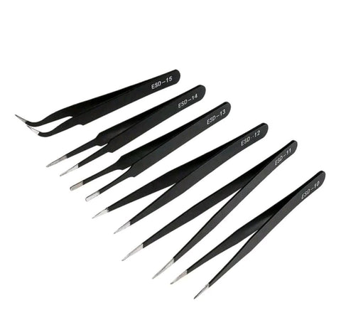 6pcs/set Stainless Steel Multifunction Tweezers