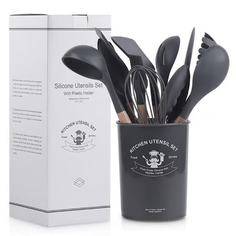 12 Pcs Silicone Cooking Kitchen Utensil Set