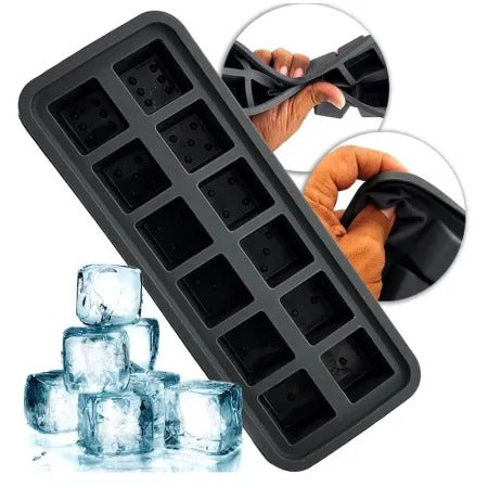 Silicone Ice Cube Mold with 12 Cavities