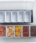 6 Compartment Trays Detachable Topping Station Plastic Munchies Tools