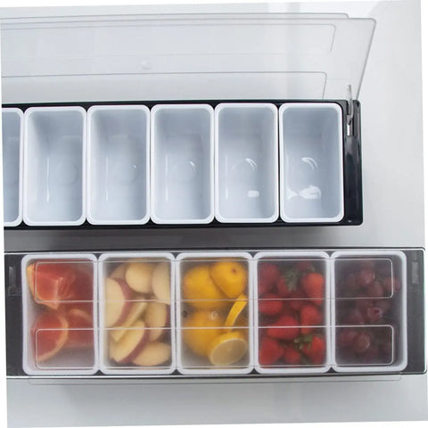 6 Compartment Trays Detachable Topping Station Plastic Munchies Tools